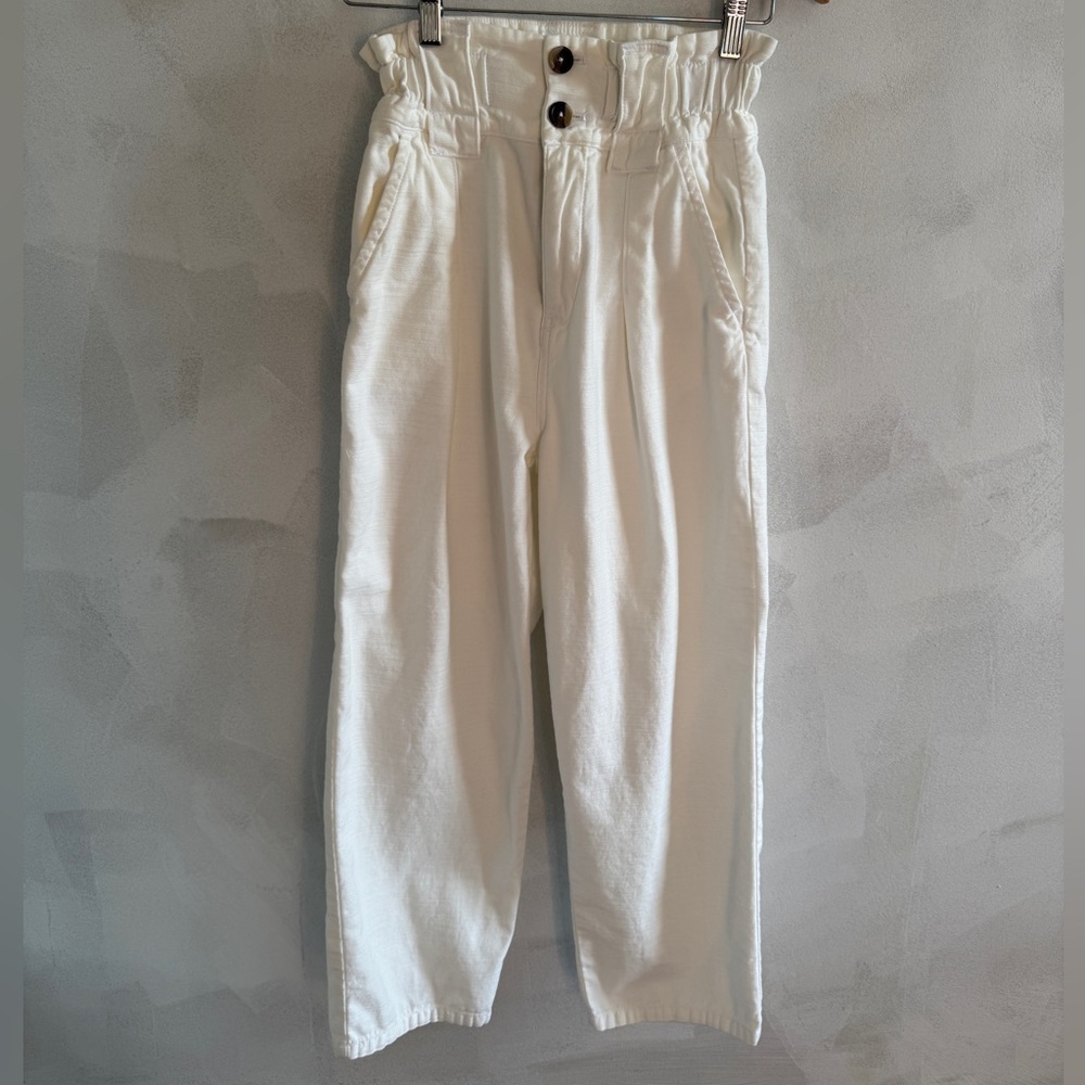 Free People - Paperbag Pants Trousers - White - Size 2